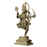 Indonesian Bronze Rare Dancing Mahakali Ma Statue 16.5" | Intricately Crafted | Dynamic Divine Energy | Charbhuja Form | Powerful Presence for Sacred Spaces